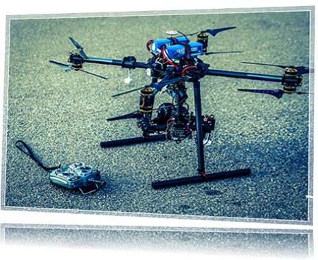 En professionel drone kan lave optagelser med professionelle kameraer.